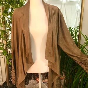 Krazy Kat Tan Women's Cardigan